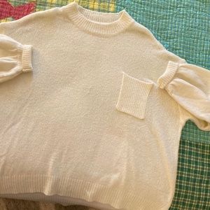 JODIFL cream tunic sweater.  1X.  So cozy and no flaws.  Great with leggings.